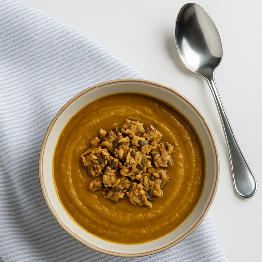 Roasted Pumpkin and Kumara soup