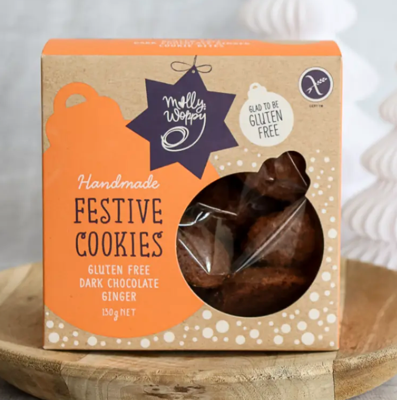 Gluten Free Festive Dark Choc Ginger Christmas Cookies