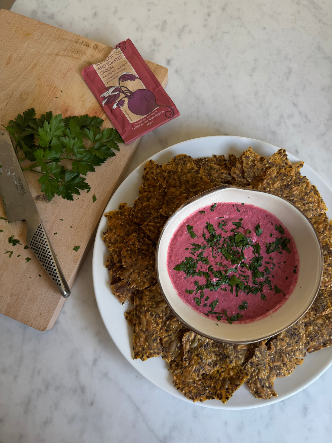 Beetroot & Toasted Onion Dip