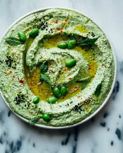 Edamame Dip with Jalapeño, Mint and Lime