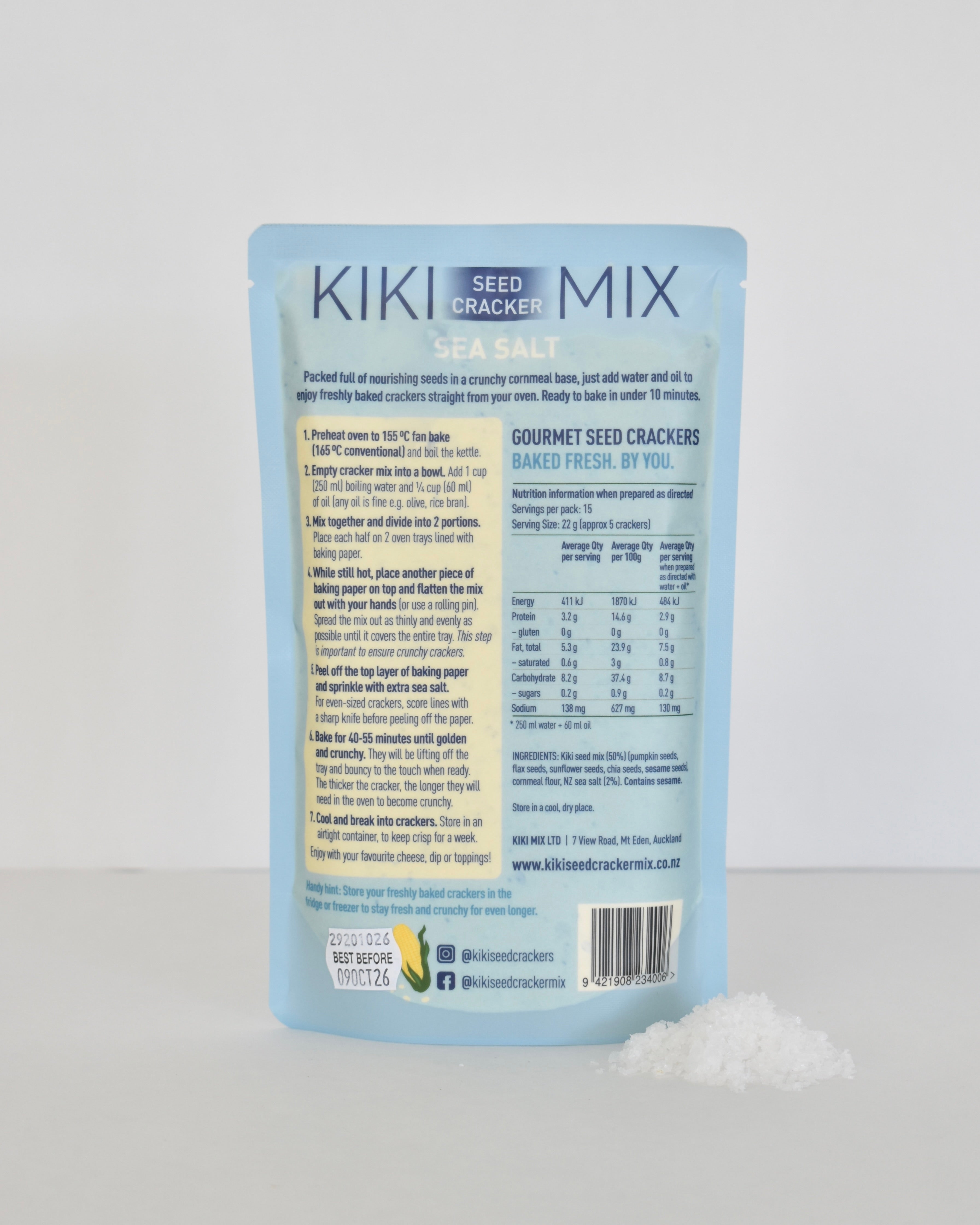 kingrecipe Sea Salt Cracker Mix | Kiki Seed Crackers New Zealand – Kiki Seed