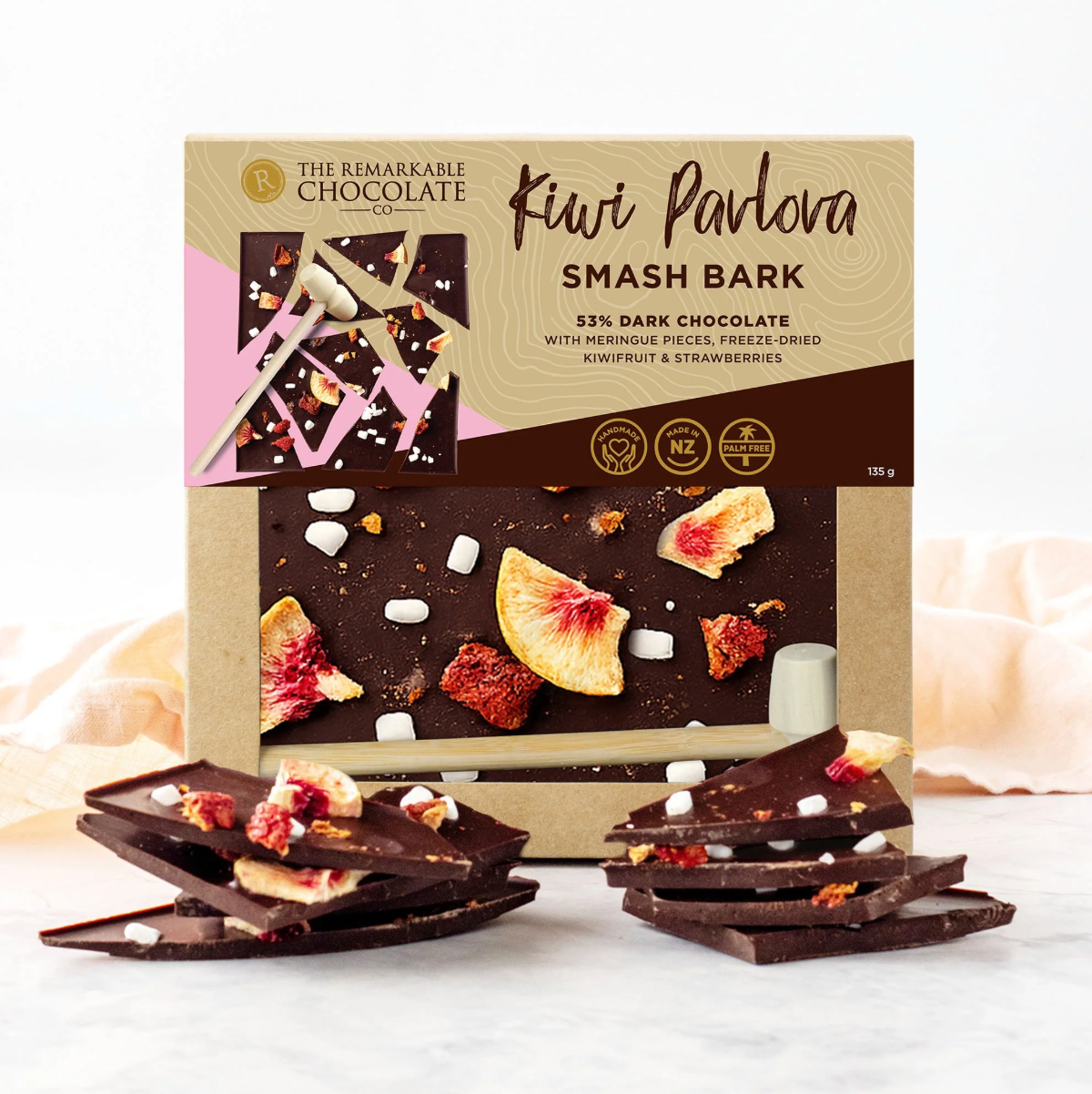 Kiwi Pavlova Smash Bark