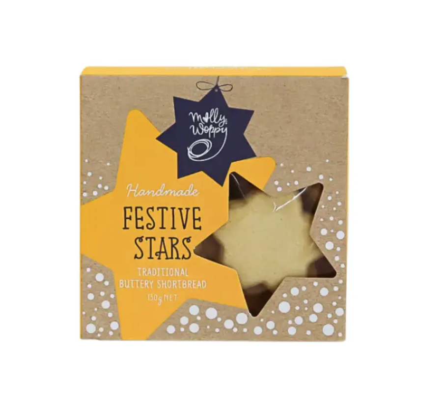 Shortbread Festive Stars Christmas Cookies
