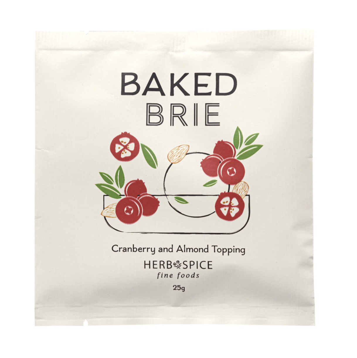 Baked Brie Cranberry and Almond topping
