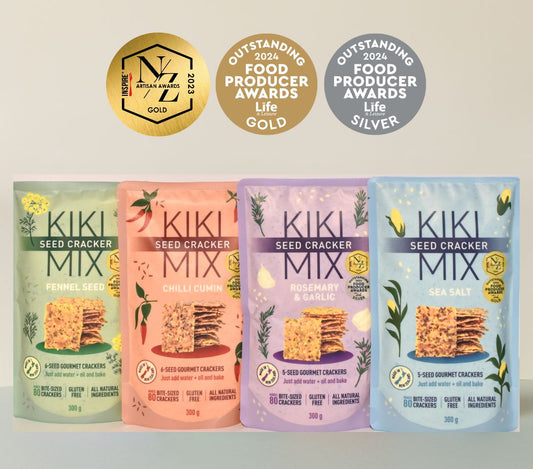 Gluten free Kiki cracker 6 pack bundle for pantry stocking and everyday snacking.