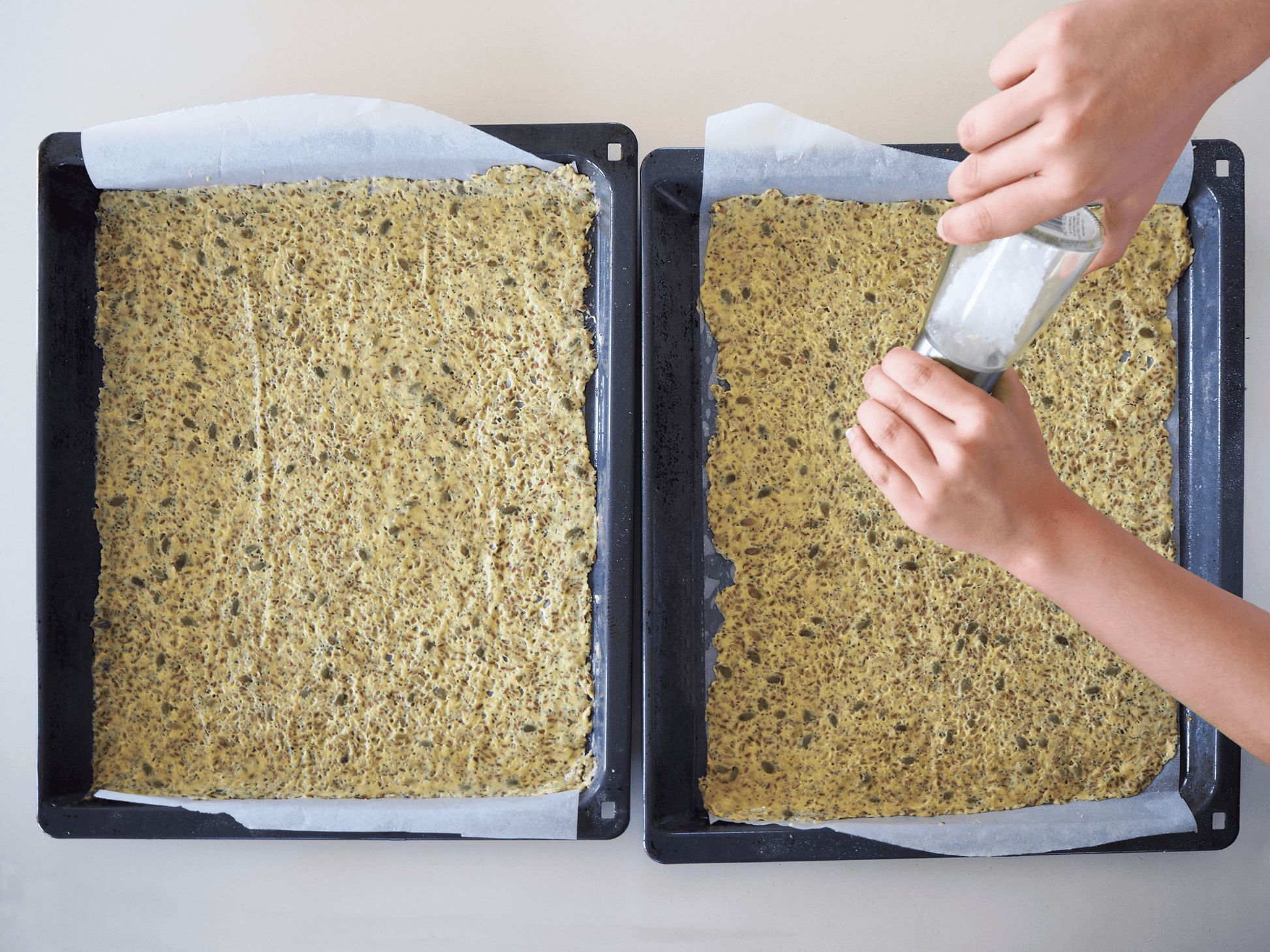 Healthy gluten free seed crackers from Kiki served as an easy plant based snack.